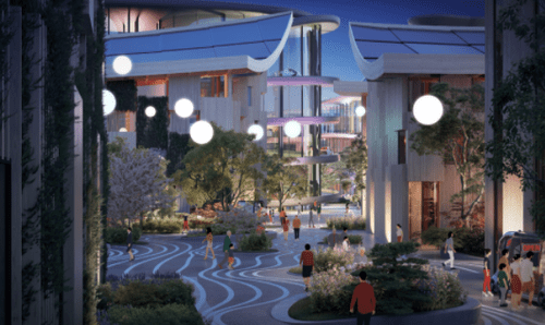 NTT, Japan’s top telecommunications company, is looking to implement the technologies it develops at the Woven City in an area of south Tokyo.Source: Toyota Motor Corp.