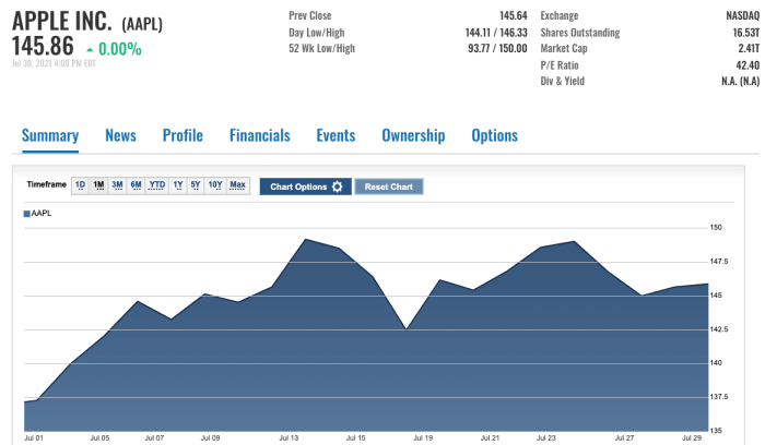 Figure 1: AAPL monthly chart.