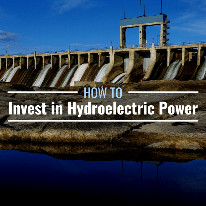 Photo of a hydroelectric power plant with text overlay that reads "How to invest in hydropower?"