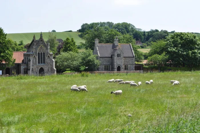Vista de los alredores de este lugar sagrado en Walsingham
