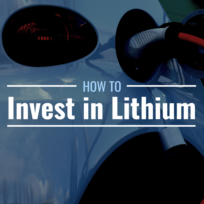 "Lithium ကို ရင်းနှီးမြှပ်နှံပုံ" ဟူသော စာသားထပ်ဆင့်ထားသော လျှပ်စစ်ကားတစ်စီး၏ ဆိပ်ကမ်းတွင် ပလပ်ထိုးထားသော လျှပ်စစ်အားသွင်းကိရိယာ၏ ဓာတ်ပုံ။