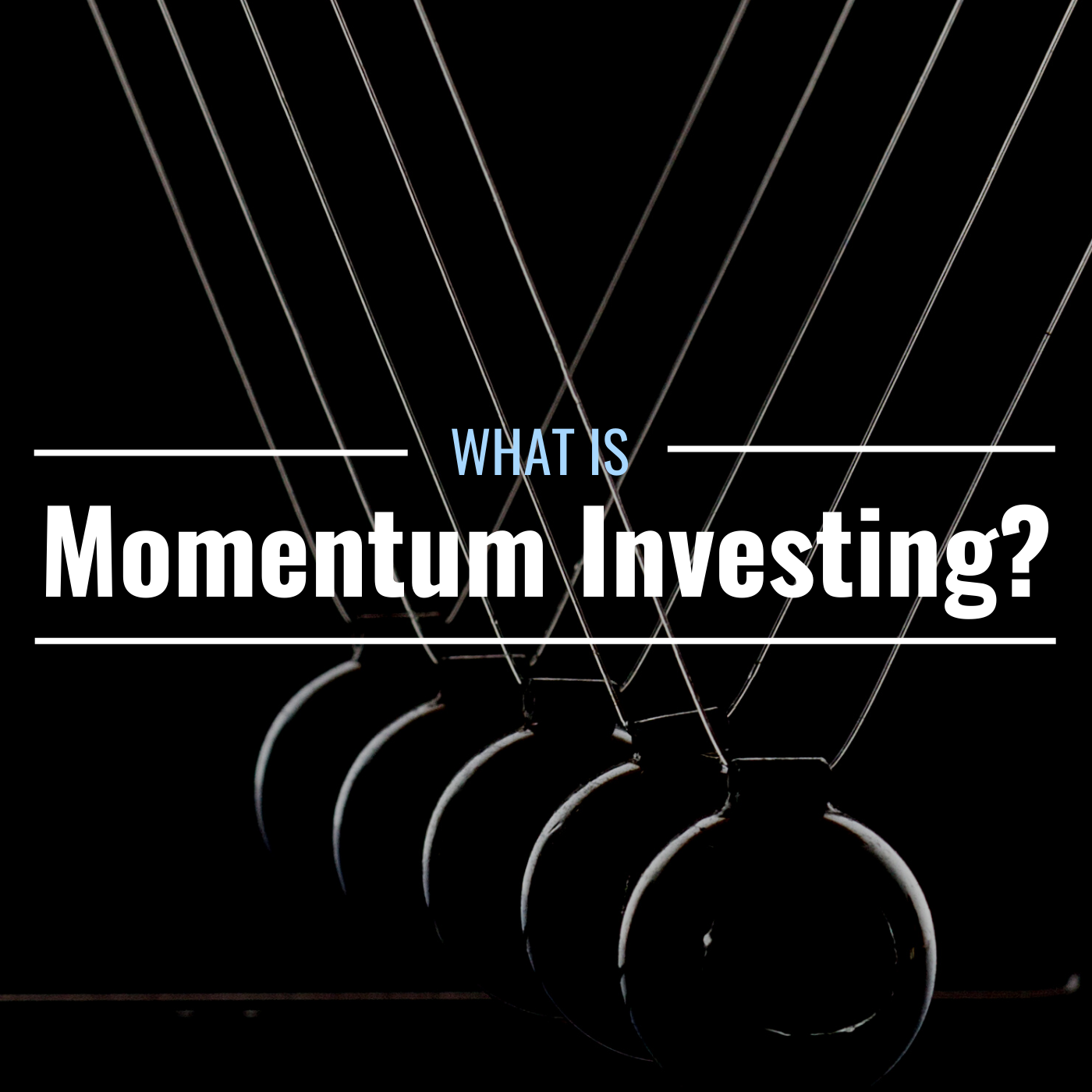 Image of Momentum Newton Balls with text overlay: 