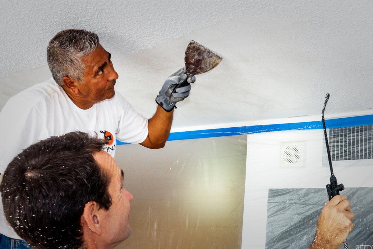 How To Remove A Popcorn Ceiling In Six
