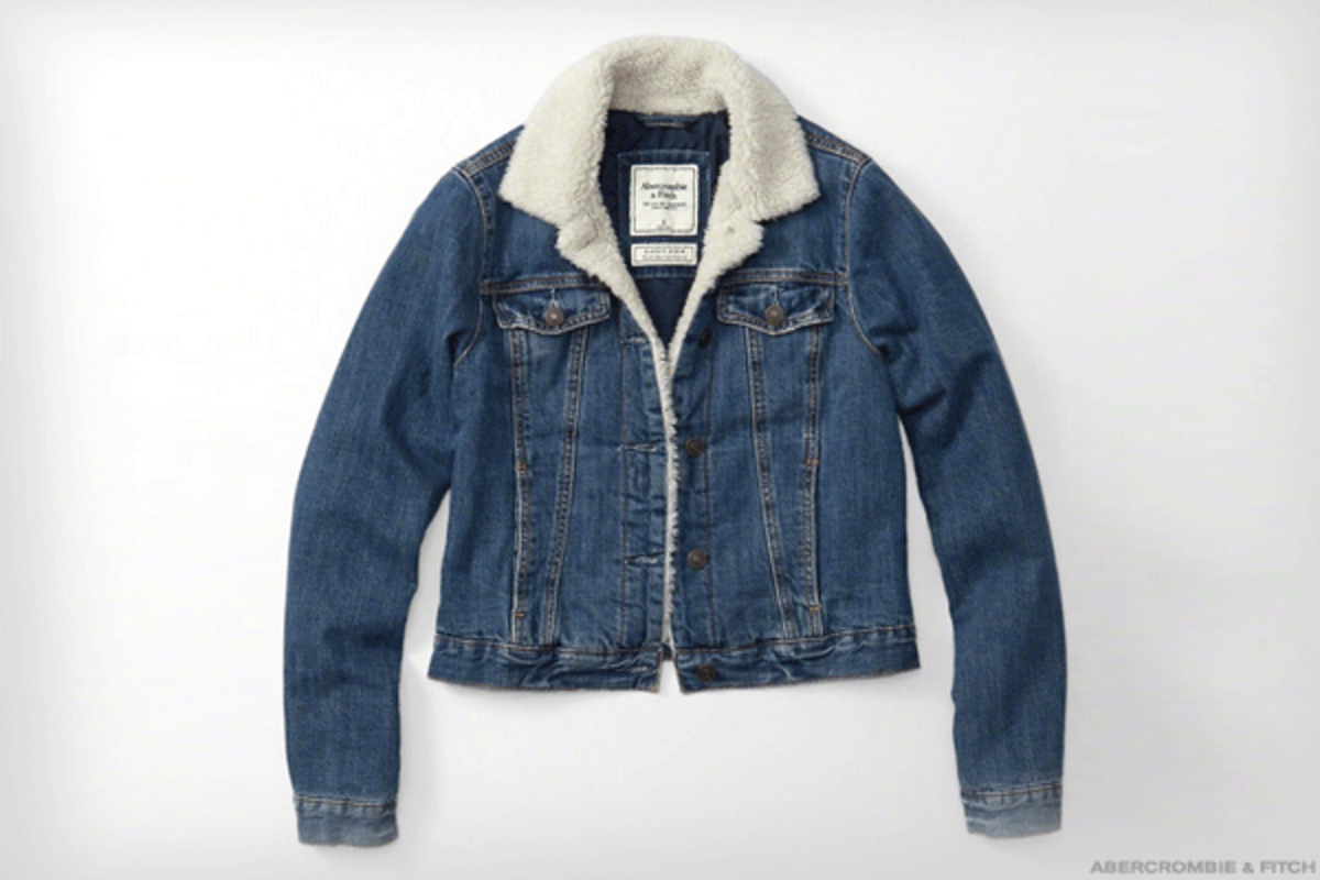 abercrombie jean jacket with fur