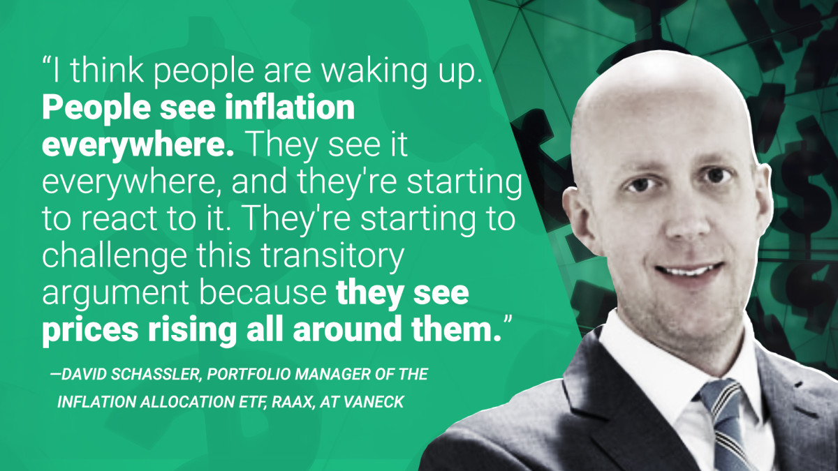 Quote by David Schassler, Portfolio Manager of the Inflation Allocation ETF, RAAX, at VanEck, on the inflation outlook