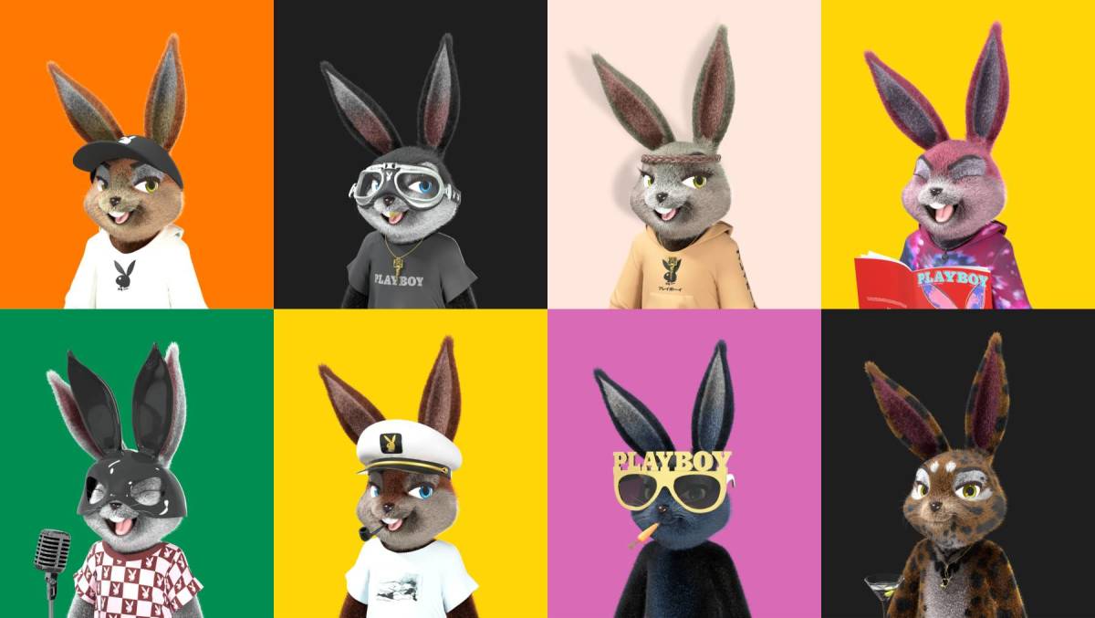 Figure 2: The Playboy Rabbitars non-fungible rabbits inspired by Playboy iconography, heritage and lore.