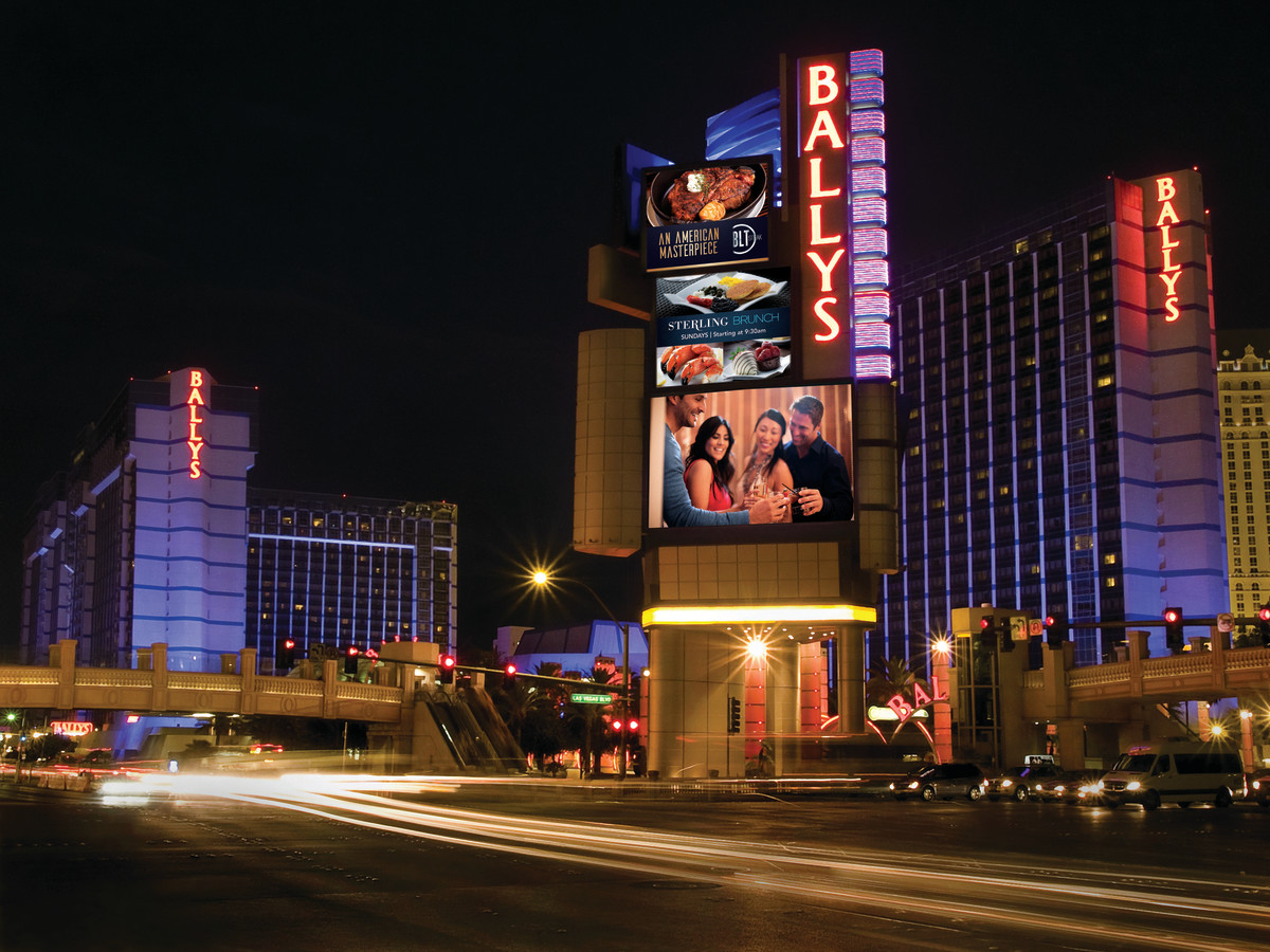 The exterior of Ballys on the Las Vegas Strip.