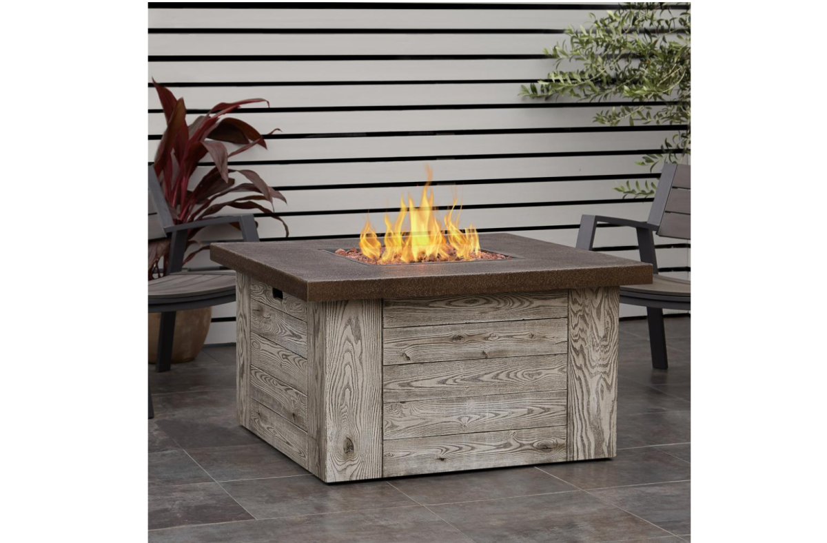 Real Flame Forest Ridge 42 inch Fiber-Cast Concrete Propane Fire Pit Table