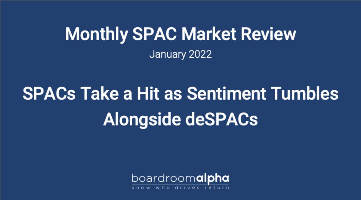 Spac Schedule 2022 January 2022 Spac Market Review From Boardroom Alpha - Boardroom Alpha
