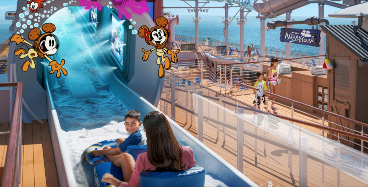 An artist image of the Disney Wish cruise ship.