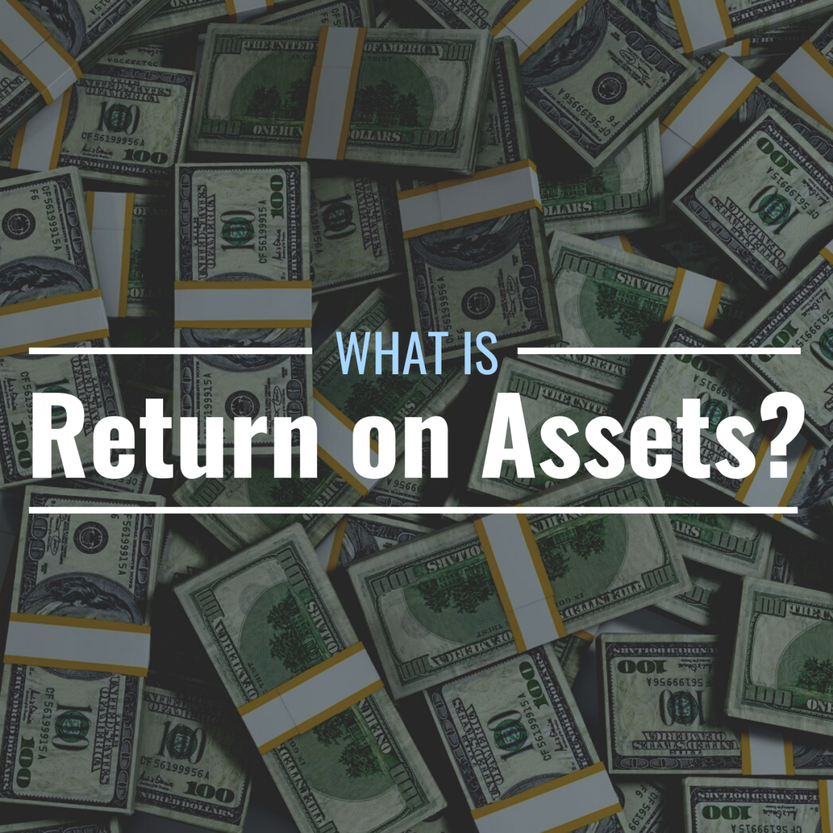 Photo of one-hundred dollar bills with text overlay that reads "What Is Return on Assets?"
