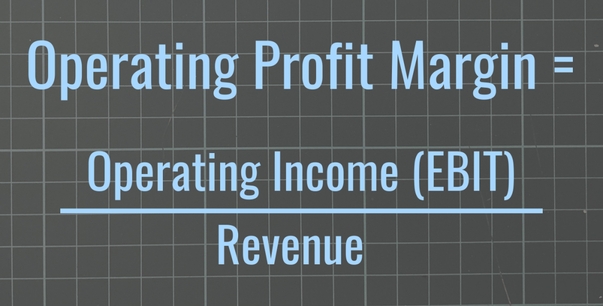 Operating Profit Margin = (Operating Income [EBIT]) / Revenue