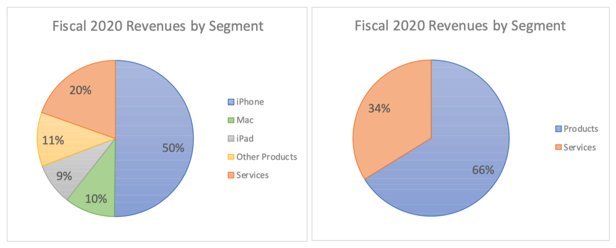 Figure 2: Fiscal 2020 revenues by segment.