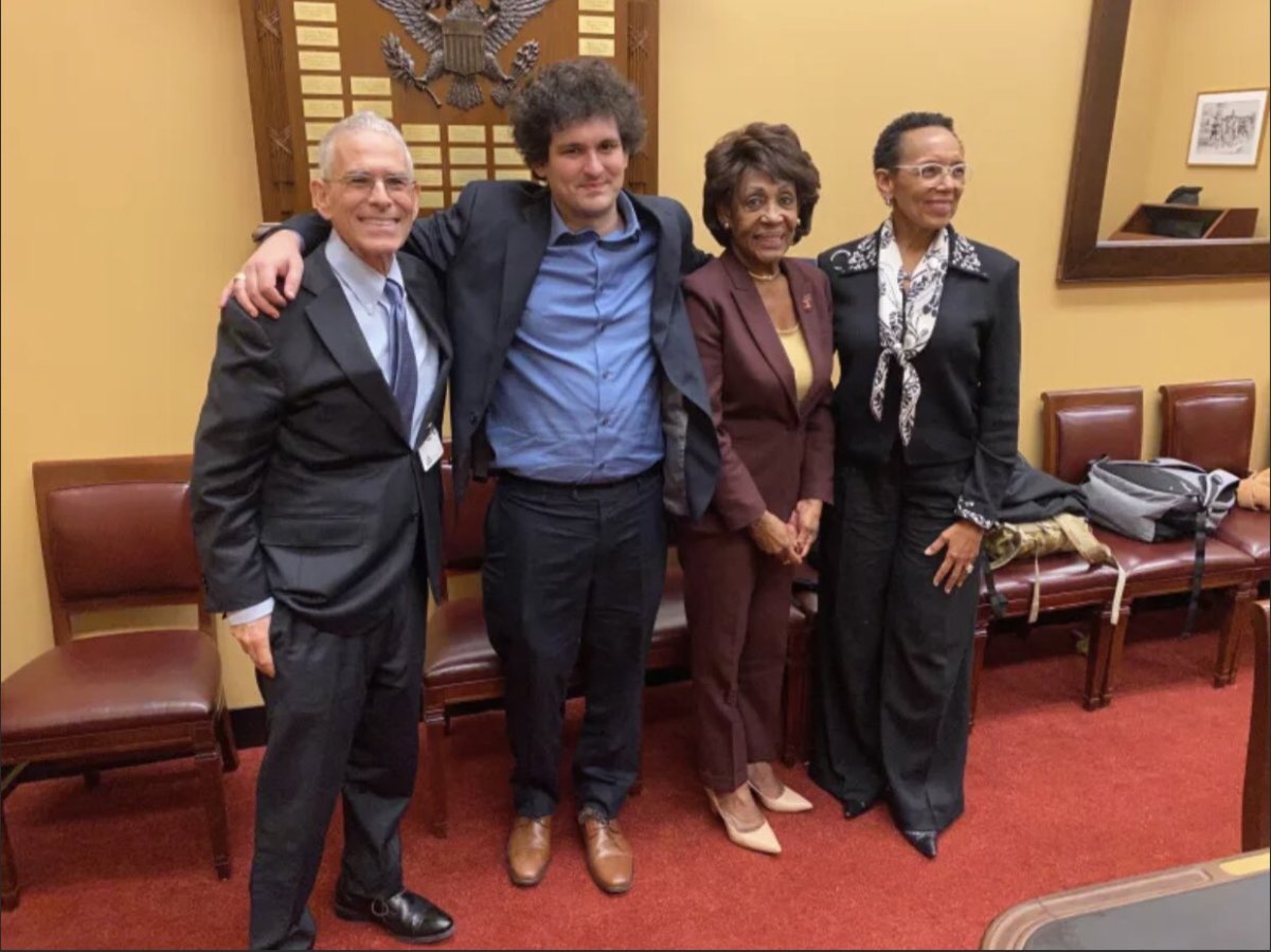 Figure 2: SBF with his dad and Maxine Waters.