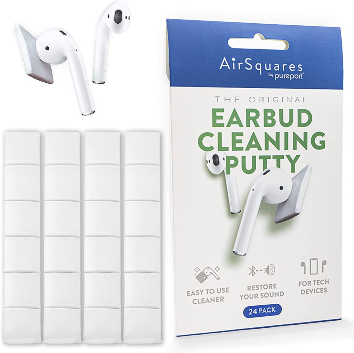 airsquares earbuds cleaning putty