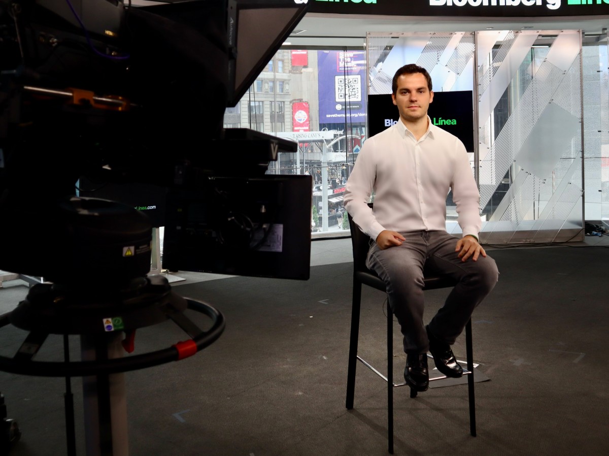 Philipe during a Bloomberg Linea interview