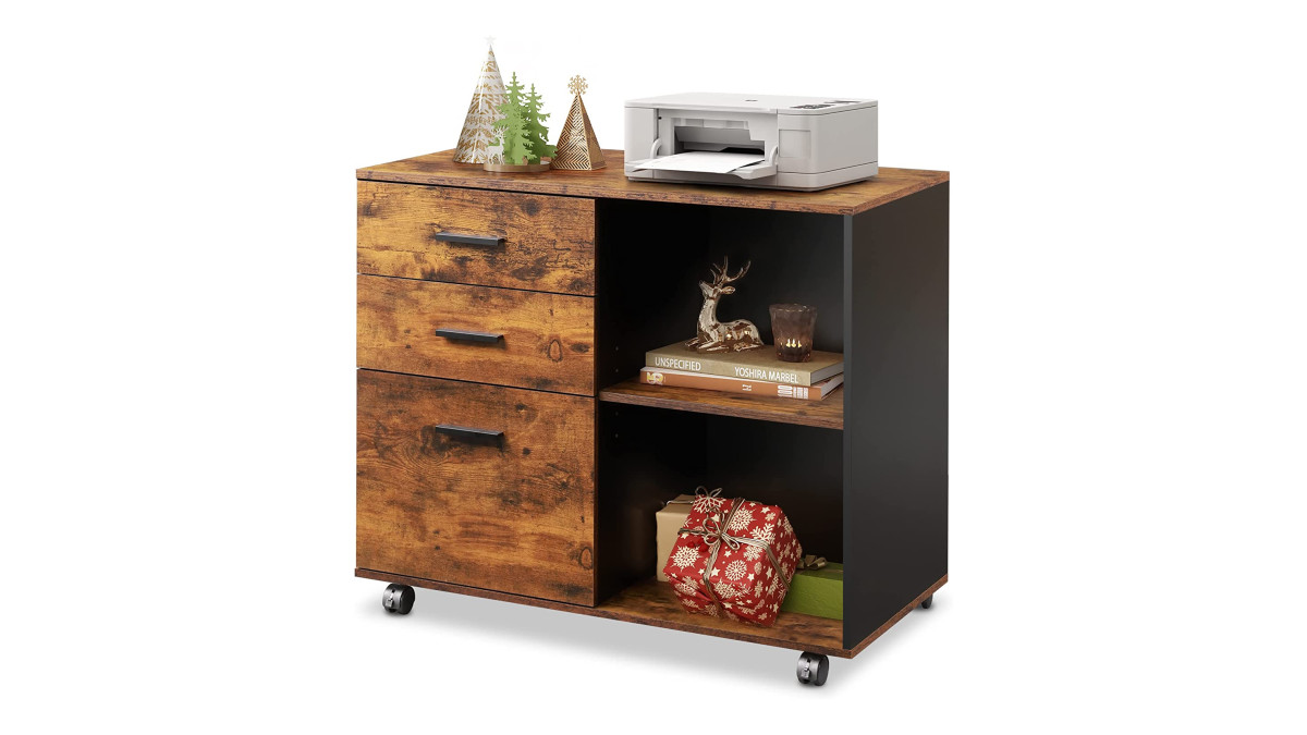 Devaise 3-Drawer Wood File Cabinet