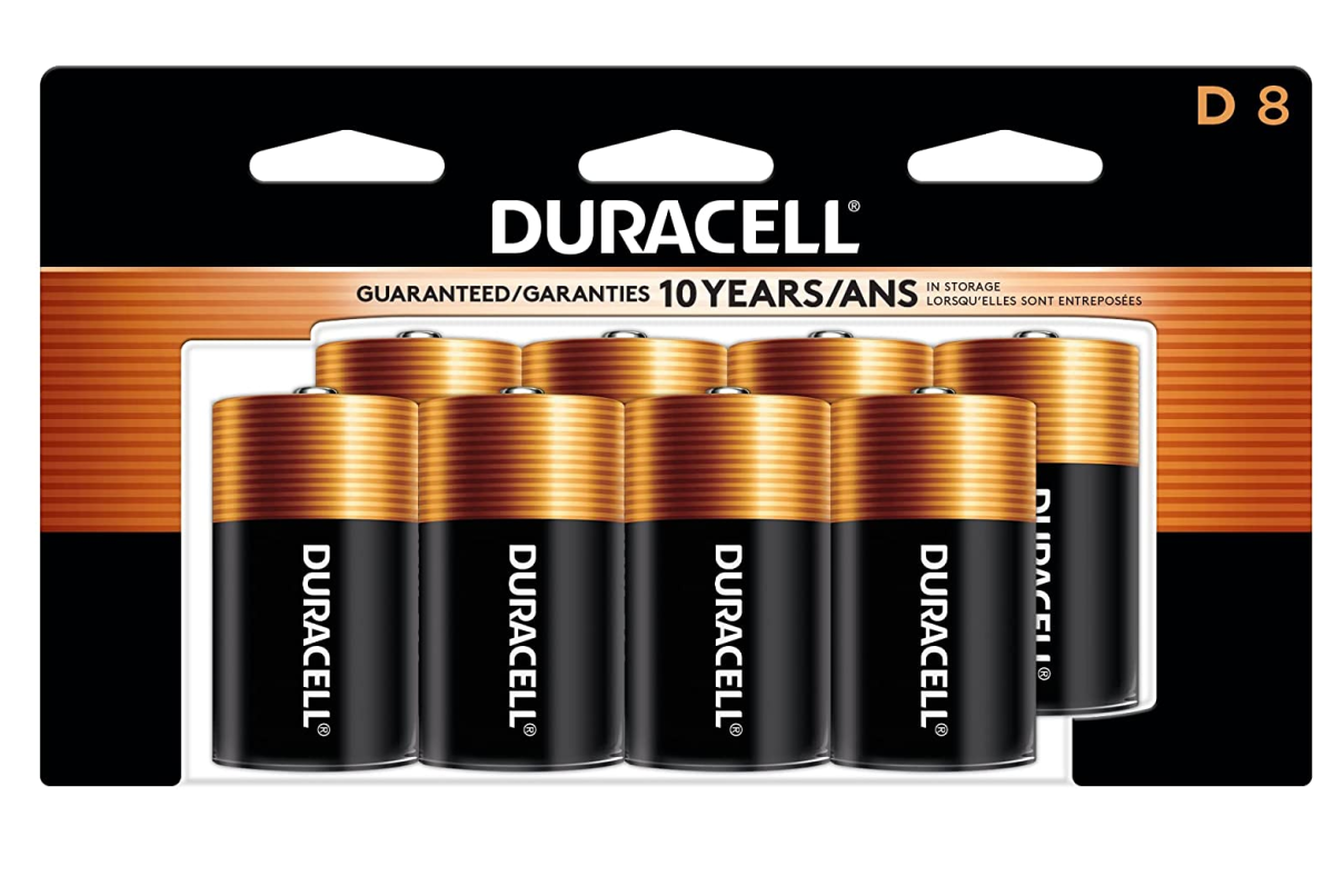 Duracell D batteries - 8 pack