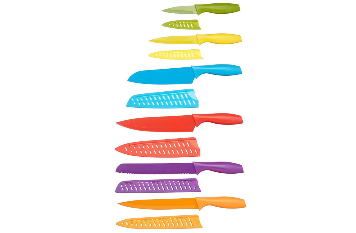 12-piece colorful knife set