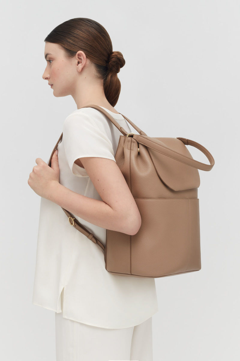 cuyana leather backpack