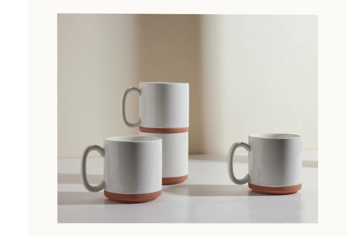 Set of four mugs