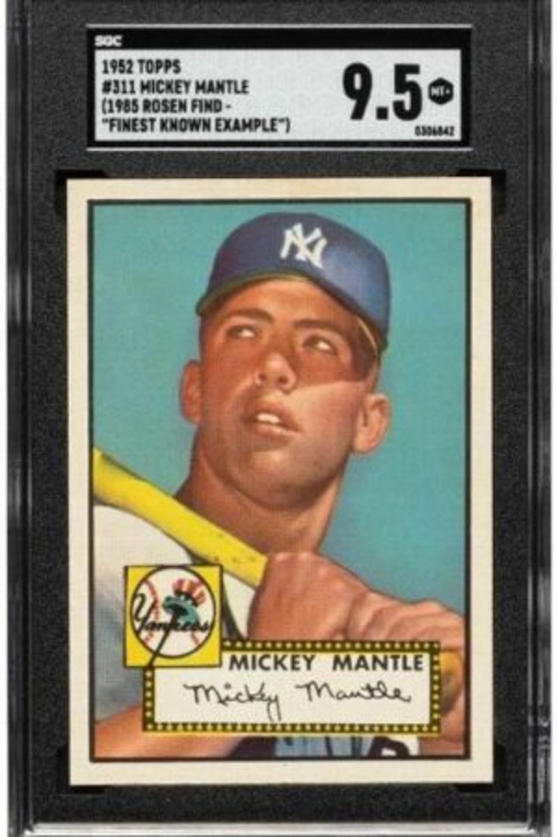 Mickey Mantle 1952 Topps SGC, the highest selling vintage card to date