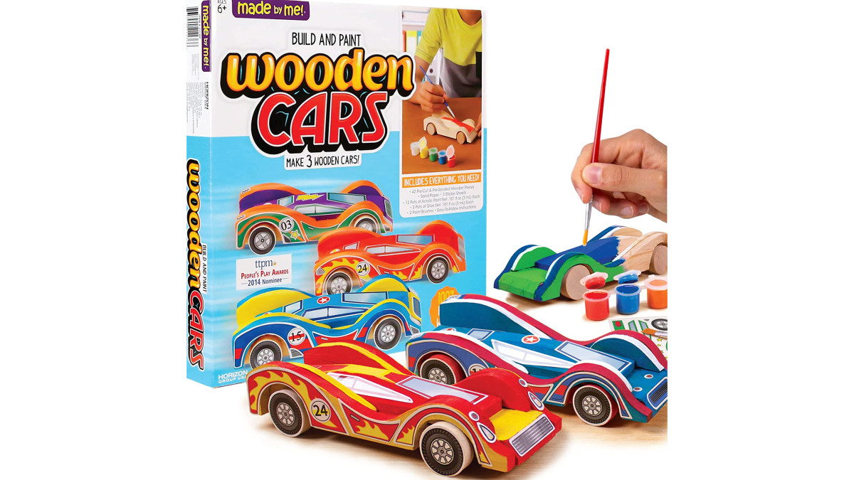 Made By Me Build & Paint Your Own Wooden Cars
