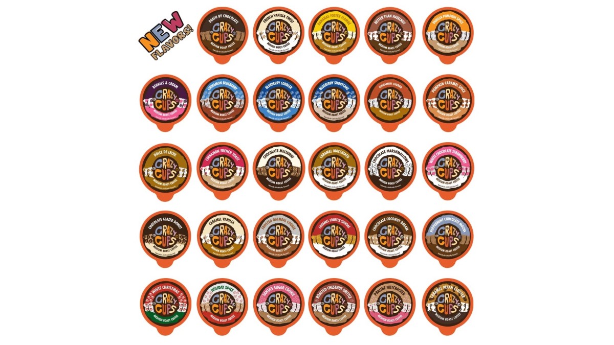 Crazy Cups Flavored Coffee Pods Variety Pack