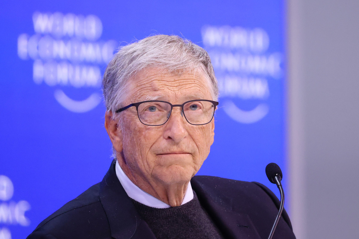 Bill Gates, billionaire and co-chairman of the Bill and Melinda Gates Foundation, during a panel session on day two of the World Economic Forum (WEF) in Davos, Switzerland, on Wednesday, Jan. 17, 2024. The annual Davos gathering of political leaders, top executives and celebrities runs from January 15 to 19