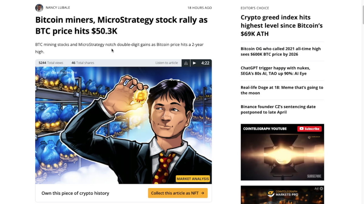 Bitcoin price to break all-time high after topping $50,000, per ‘major  indicator’