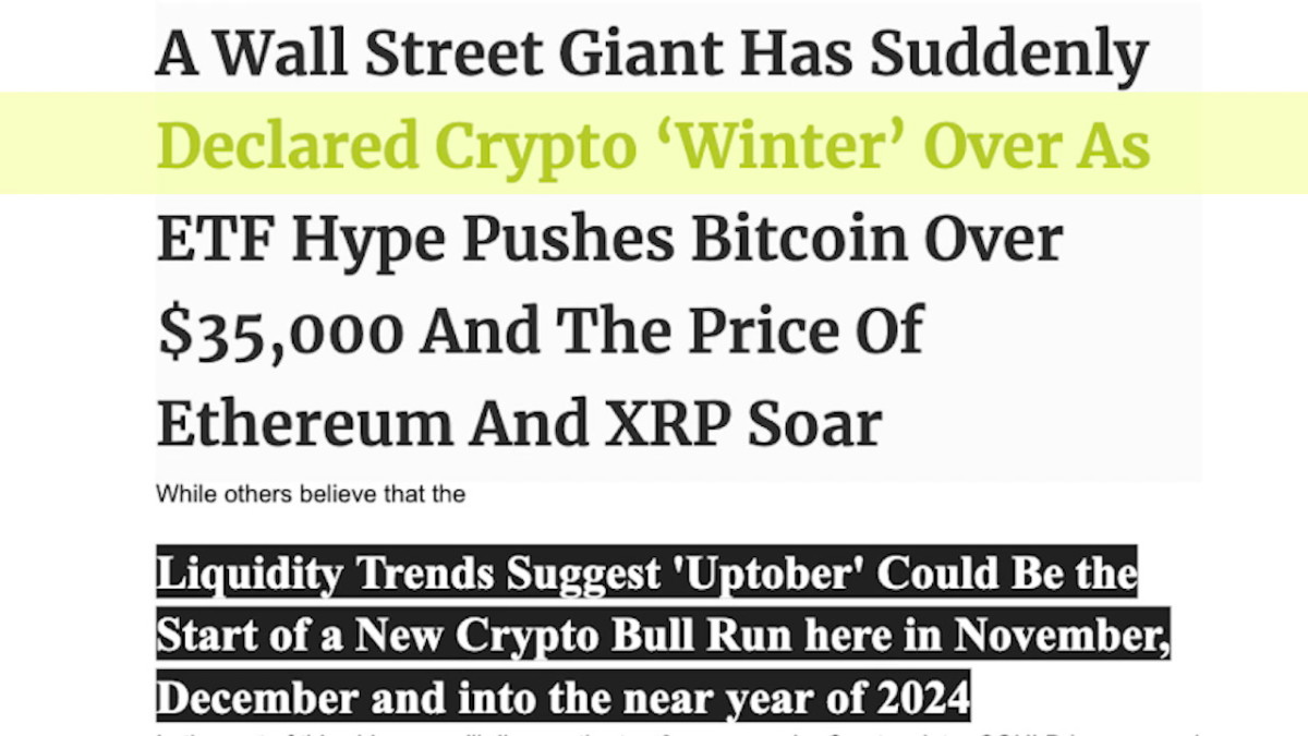 Joe Parys, Is Crypto Winter Finally Over