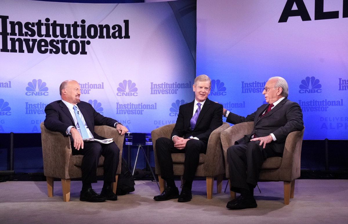 CNBC's Jim Cramer interviews Nelson Peltz and David Taylor at the CNBC Institutional Investor Delivering Alpha conference