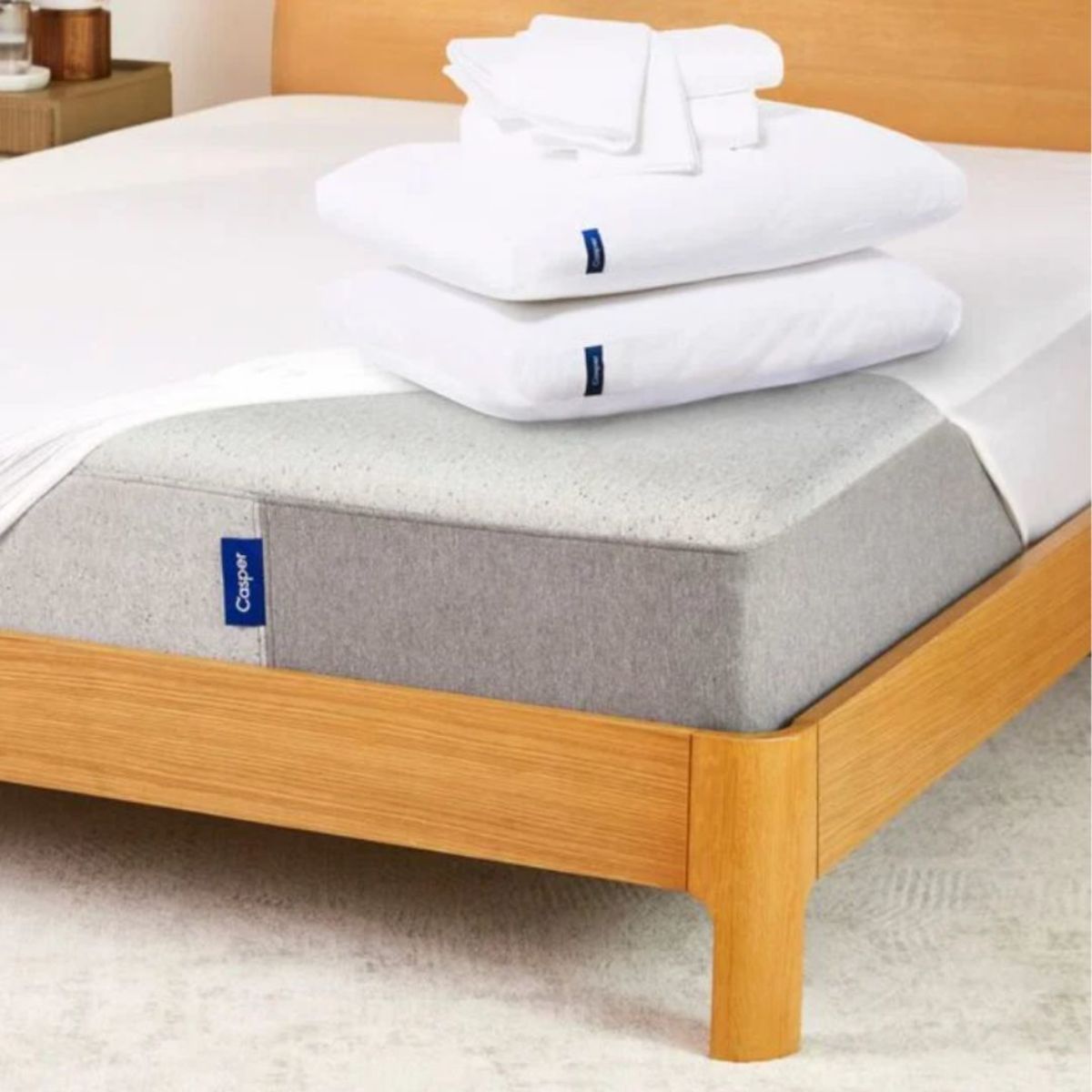 Comfy Bundle: Includes 2 Original Casper Pillow and Percale Sheet