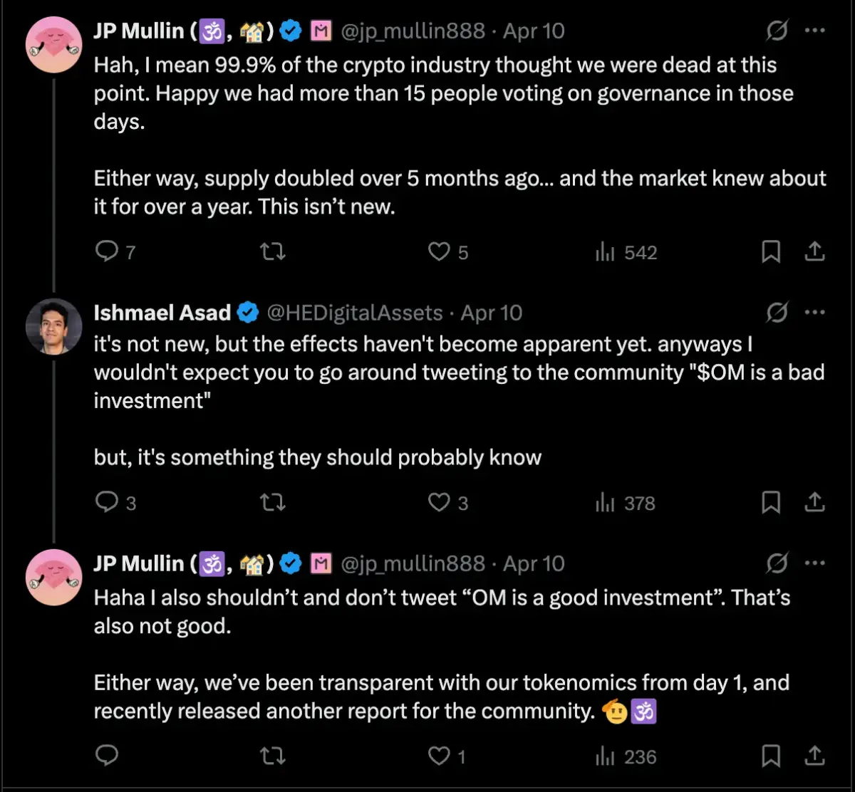 Mantra co-founder JP Mullin explains 90% OM token collapse - TheStreet  Crypto: Bitcoin and cryptocurrency news, advice, analysis and more