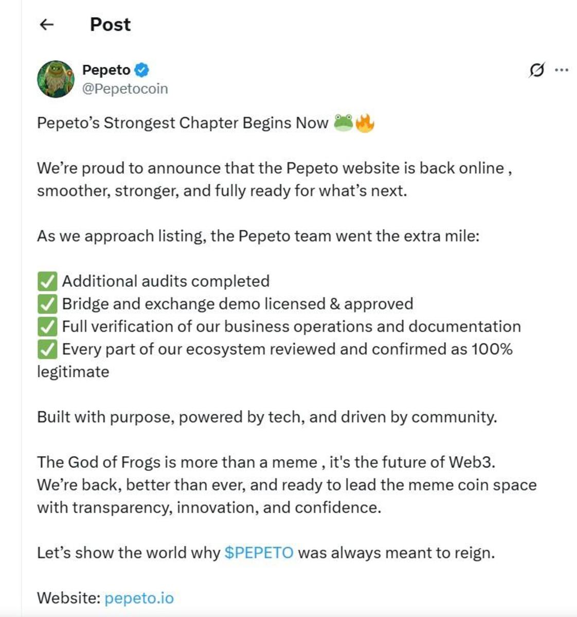 Pepeto Announces $5.5M Presale and Demo Trading Platform - TheStreet Crypto:  Bitcoin and cryptocurrency news, advice, analysis and more