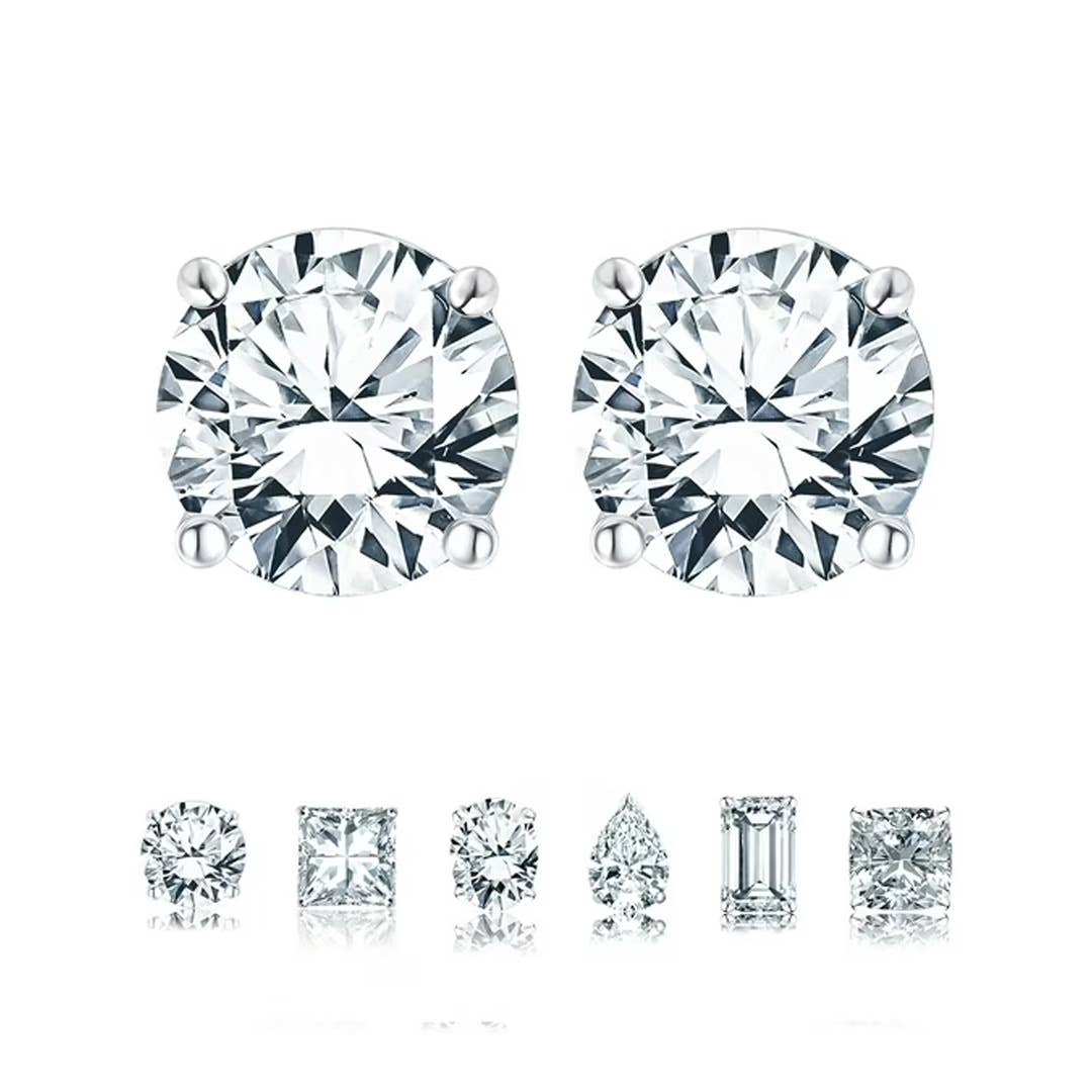 Solitaire Moissanite Stud Earrings main image 1