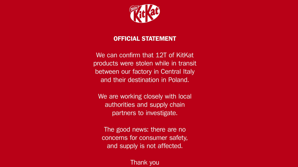Over 12 tons of KitKat bars were stolen and traders are betting on it - thestreet.com