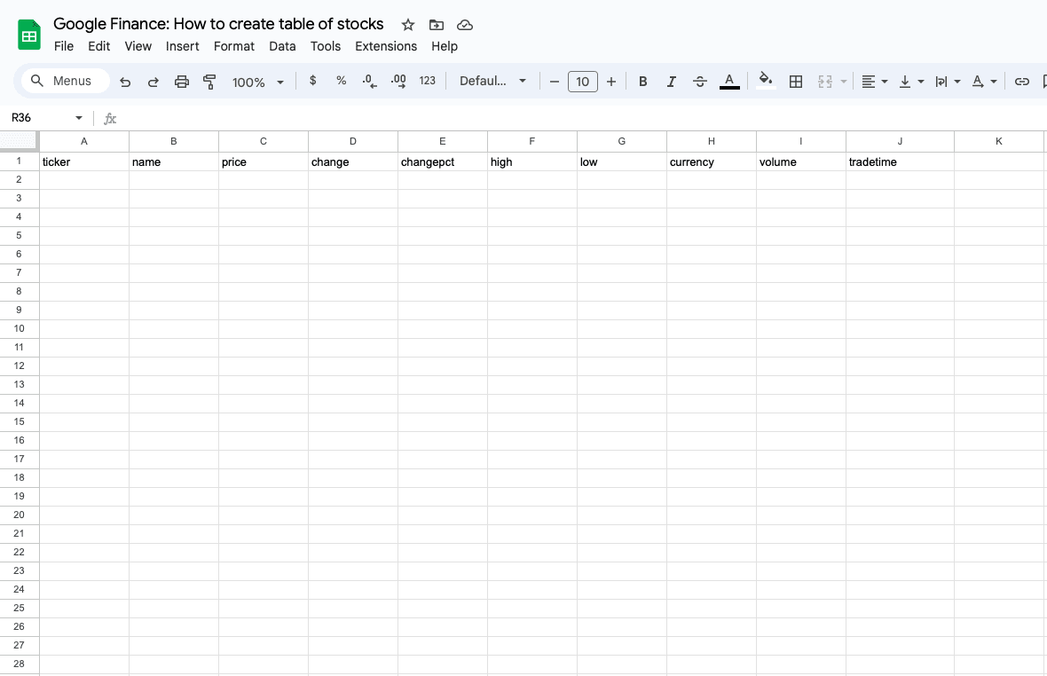 How to create a stock tracker with live data using Google Finance -  TheStreet