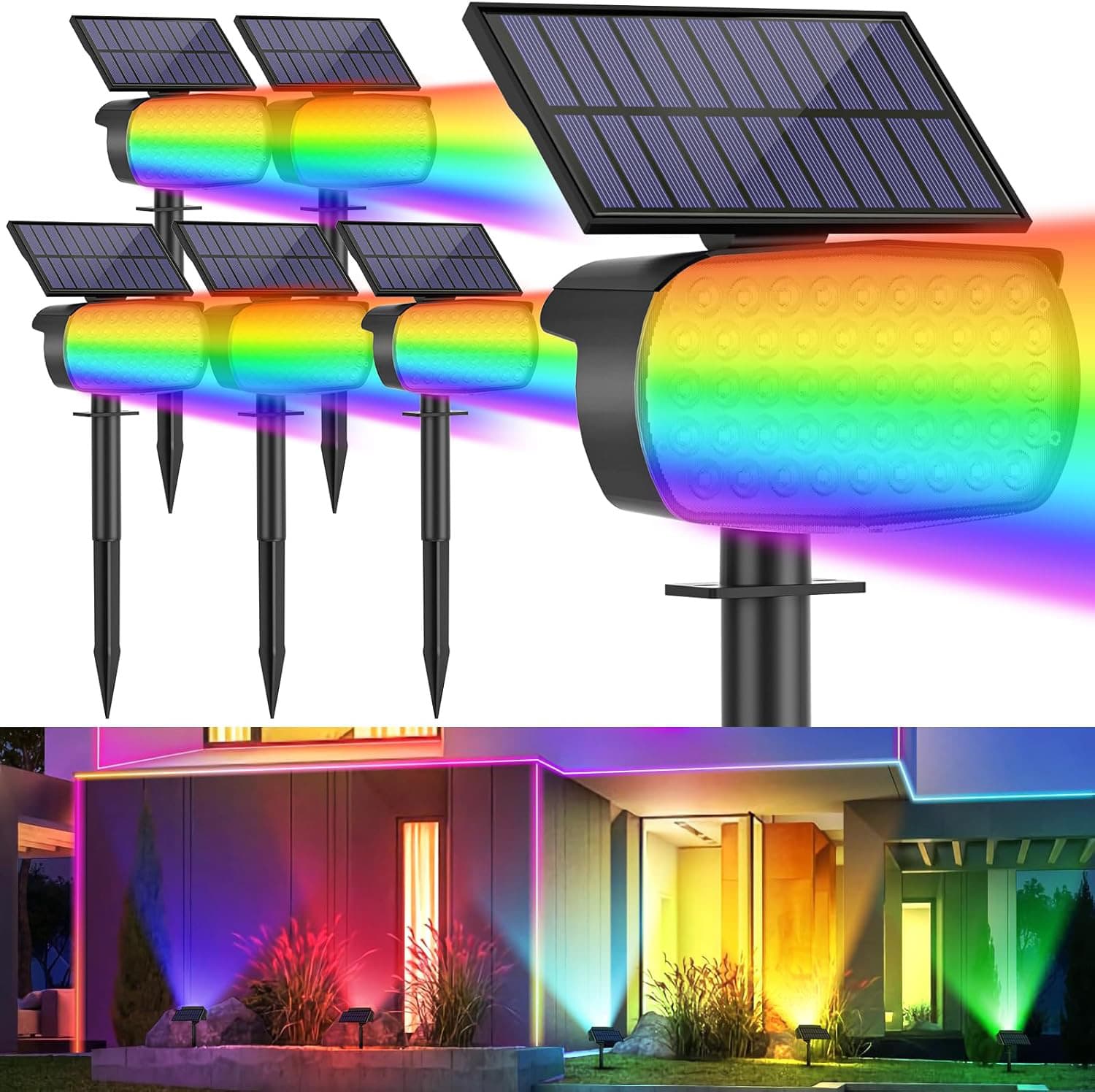 Amazon is selling $86 solar-powered color lights for $43 - TheStreet, image size:1500x1496